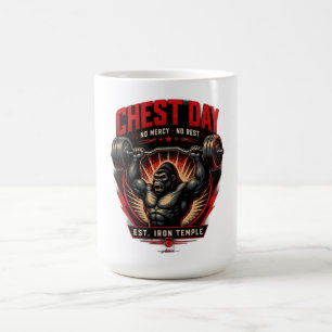 Brusttag Workout Langarmshirt Kaffeetasse