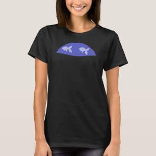 Brusttasche mit Fisch T-Shirt