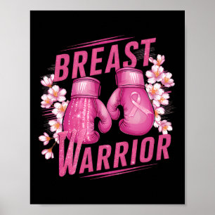 Brustwarrior Boxing Glove Breast Cancene Awarenes Poster