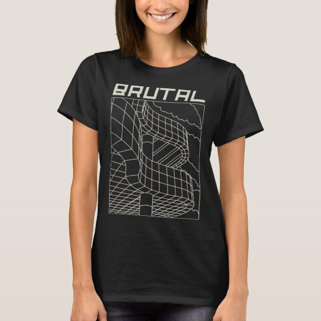 Brutal Brutalist Architecture Mid Century Architec T-Shirt (Vorderseite)