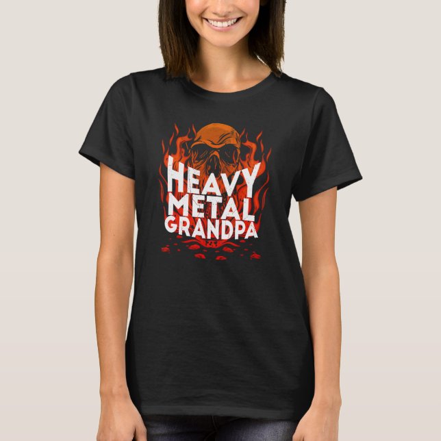 Brutal Heavy Metal Crew Heavy Metal Opa Skull T-Shirt (Vorderseite)