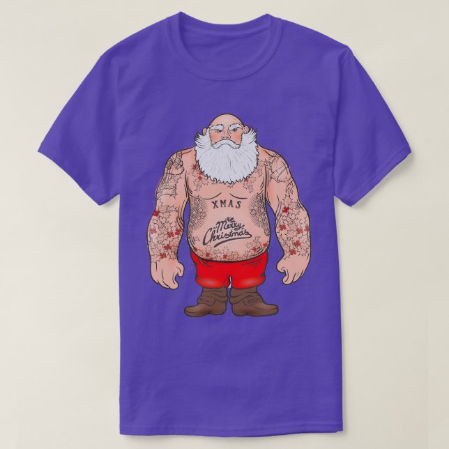Brutal Santa Claus Bodybuilder T-Shirt (Design vorne)