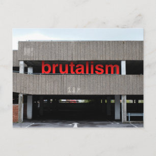 Brutalism Car Park Postcard Postkarte