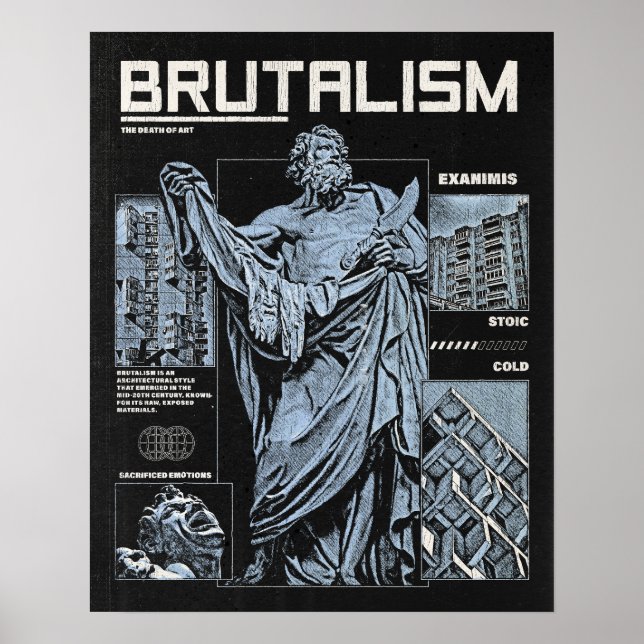 Brutalismus - Brutalist Design Poster (Vorne)