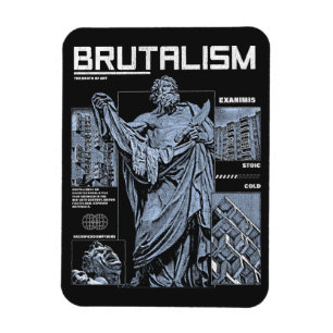 Brutalismus - Brutalist Streetwear Design Magnet