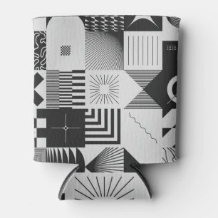 Brutalismus Kunst: Vintage geometrische Muster Dosenkühler