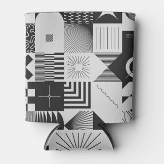 Brutalismus Kunst: Vintage geometrische Muster Dosenkühler