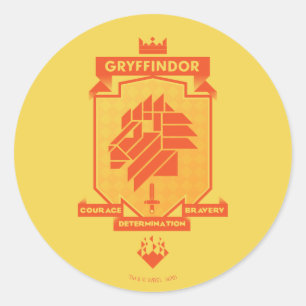 Brutalist GRYFFINDOR™ Wappen Runder Aufkleber