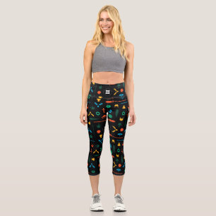 Brutalist HOGWARTS™ House Wappen Muster Capri Leggings