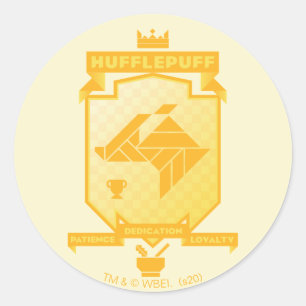 Brutalist HUFFLEPUFF™ Wappen Runder Aufkleber