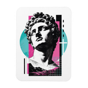 Brutalist Retro Jesus griechische Statue Kolosser Magnet