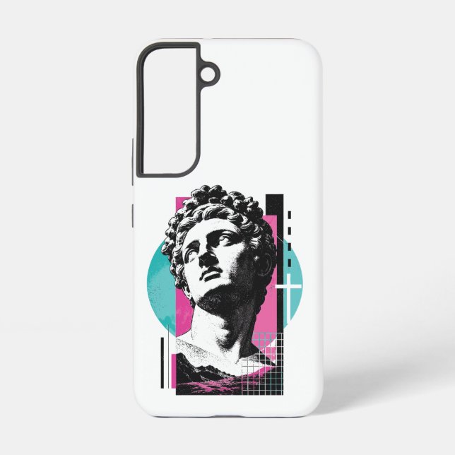 Brutalist Retro Jesus Griechische Statue Kolosser  Samsung Galaxy Hülle (Rückseite)