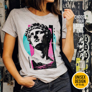 Brutalist Retro Jesus Griechische Statue Kolosser  T-Shirt