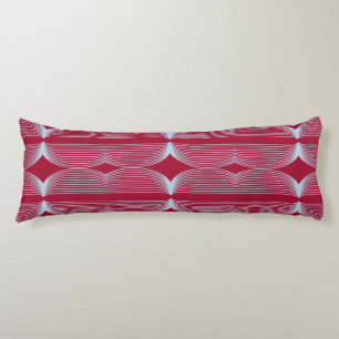 Brutalist Waves: Arabian Red & Beau Blue Seitenschläferkissen