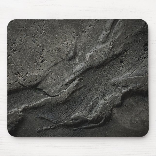 Brutalistische dunkle Vulkanasche Mousepad (Vorne)