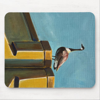Brutalistischer Gänse-Gepäckanhänger Mousepad