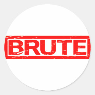 Brute Briefmarke Runder Aufkleber