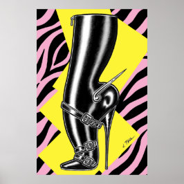 Brutes in Boots™/Stöckelabsatz/Pink Zebra Poster