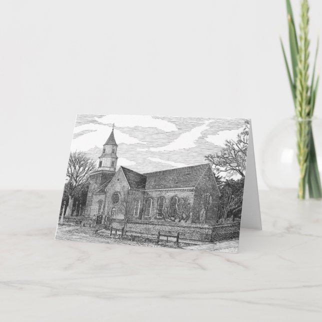 Bruton Gemeinde-Kirche, Williamsburg, Virginia Karte (Vorderseite)