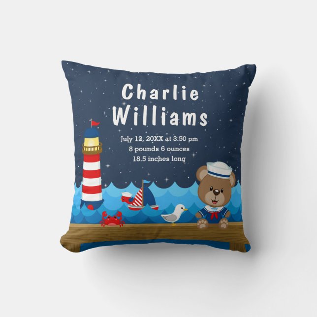 Brutstatistiken der roten Marine für den nautische Kissen (Vorderseite)