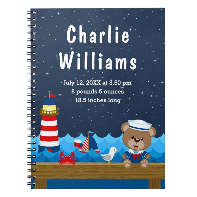 Brutstatistiken der roten Marine für den nautische Notizblock (Vorderseite)