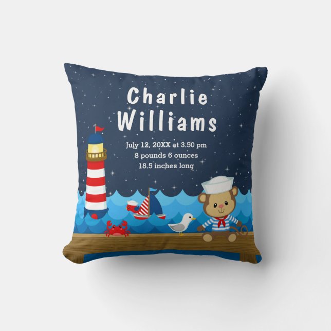 Brutstatistiken der roten Navy für den nautischen  Kissen (Vorderseite)