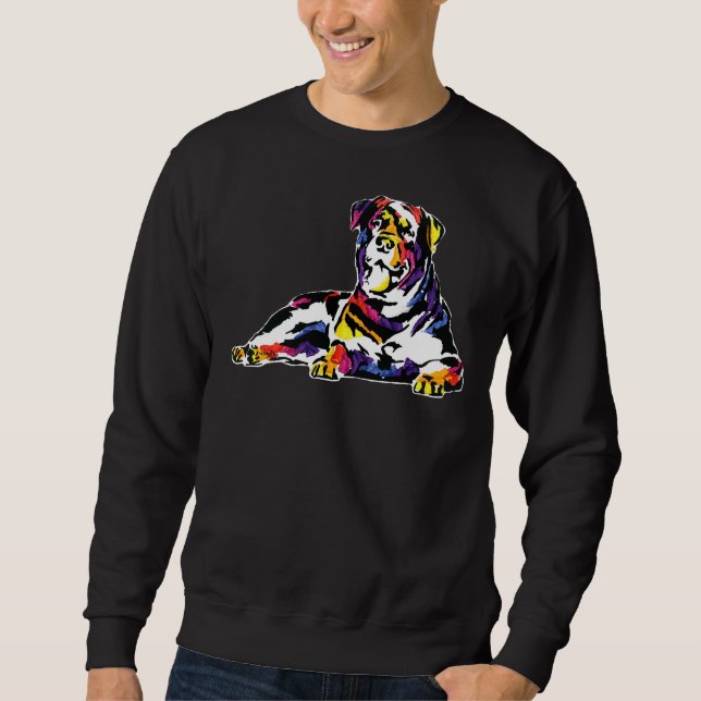 Brutus The Rottweiler Dark Sweatshirt (Vorderseite)