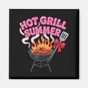 Brutzelnder Grill Sommer lustiger BBQ Kochfest Wur Magnet