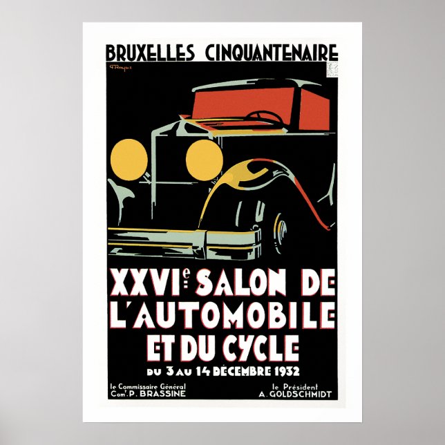 Bruxelles 25. Salon du l'Automobile Poster (Vorne)