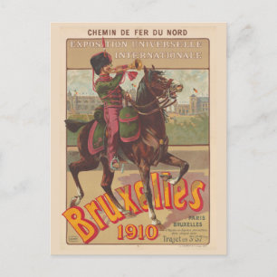 Bruxelles Belgium Vintage Poster 1910 Postkarte