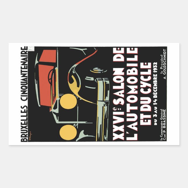 Bruxelles Cinquantenaire Rechteckiger Aufkleber (Vorderseite)