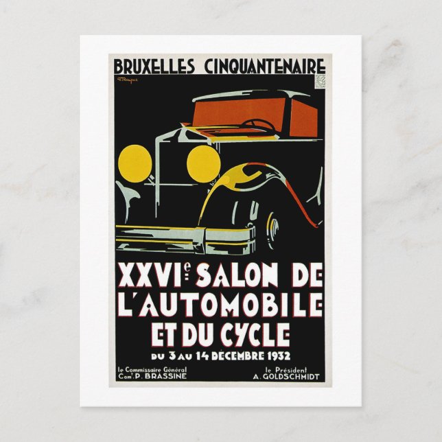 Bruxelles Cinquantenaire XXVI Salon de L' Auto Postkarte (Vorderseite)