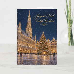 Bruxelles Grand-Place Frohe Weihnachten Joyeux Noë