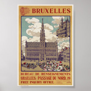 Bruxelles Vintage Poster 1913