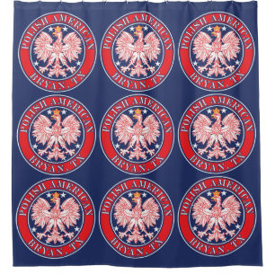 Bryan Texas Polnischer Adler Duschvorhang