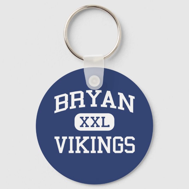 Bryan - Vikings - Bryan High School - Bryan Texas Schlüsselanhänger (Vorderseite)