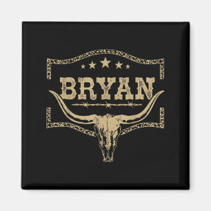 Bryan Vintage Design Männer Frauen Kinder Magnet