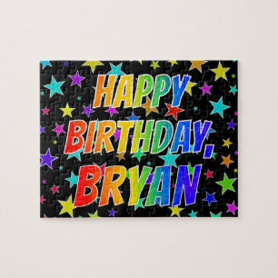 "BRYAN" Vorname, Spaß "GLÜCKLICHER BIRTHTAG" Puzzle
