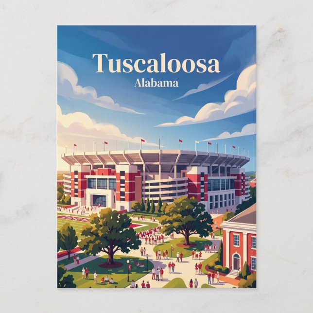 Bryant-Denny-Stadion Alabama Postkarte (Vorderseite)