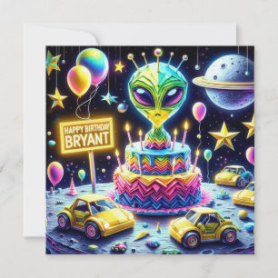 BRYANT ~ Geburtstagskarte ~ Alien Birthday Cake ~
