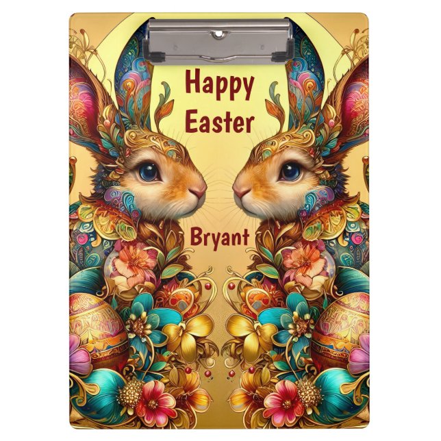 BRYANT ~ HAPPY EASTER ~ EASTER BUNNIES ~ KLEMMBRETT (Vorderseite)