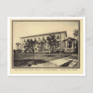 Bryant Park, Manhattan NY, Fassade Retro Inspirier Postkarte