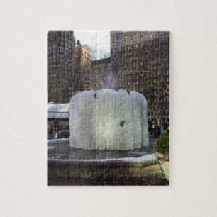 Bryant Park NYC Frozen Weihnachtsbrunnen Foto Puzzle