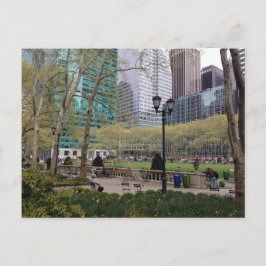 Bryant Park NYC New York City Manhattan Springtime Postkarte