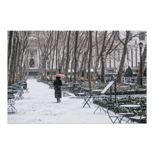 Bryant Park Schnee Poster (Vorderseite)