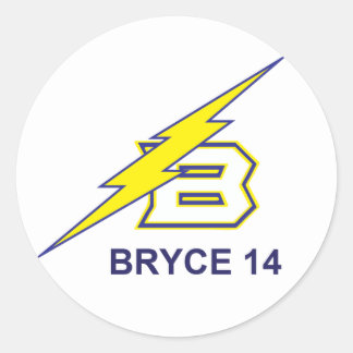 BRYCE 14 RUNDER AUFKLEBER
