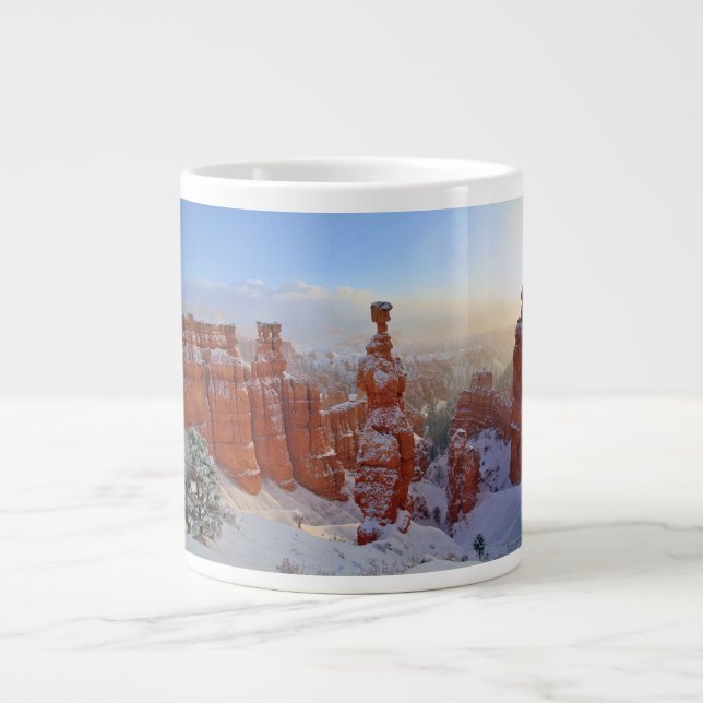 Bryce Canyon - Morgenschneesturm Jumbo-Tasse (Vorderseite)