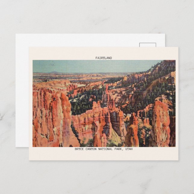 BRYCE CANYON NATIONAL PAR, FAIRYLAND-Geschenke Postkarte (Vorne/Hinten)