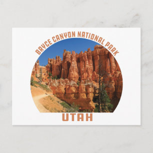Bryce Canyon National Park Hoodoos Utah Vintage Postkarte