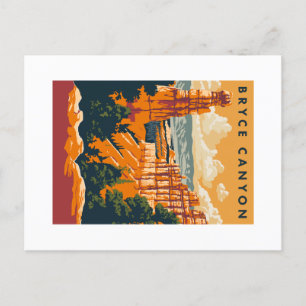 Bryce Canyon National Park Midjahrhundert Moderne Postkarte